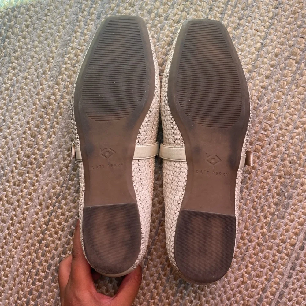 Mary Jane Cream Woven Mary Jane Flats